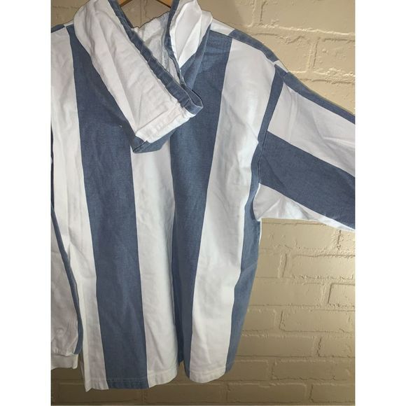 Vintage 1990s FLUID striped hoodie LARGE  - Picture 6 of 11